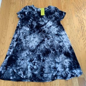 Blue tie-dye dress